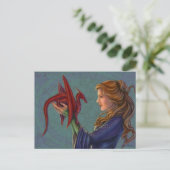 Carte Postale Le jeune dragon rouge (Debout devant)