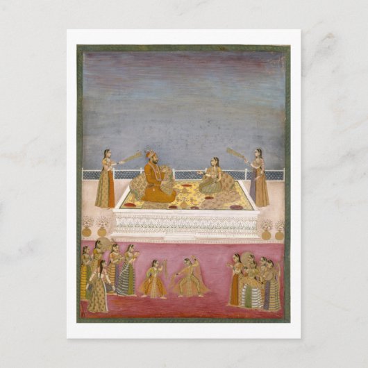Carte Postale Le jeune empereur moghol Muhammad Shah à un point (Devant)