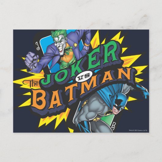 Carte Postale Le Joker Vs Batman (Devant)