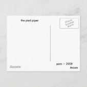 Carte Postale le joueur de flûte (Dos)