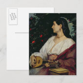 Carte Postale Le joueur de mandoline, 1865 (Devant / Derrière)