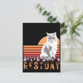 Carte Postale Le jour de repos Distorsion Chat Style de concepti (Debout devant)