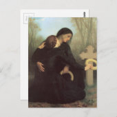 Carte Postale Le Jour des Morts par William Adolphe Bouguereau (Devant / Derrière)