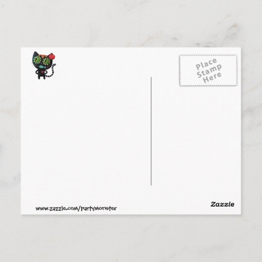 Carte Postale Le jour du chat noir mort (Dos)