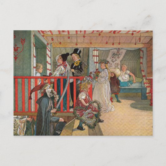 Carte Postale Le Jour du nom par Carl Larsson (Devant)