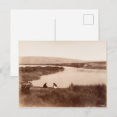 Carte Postale Le Jourdain, près de la mer de Galilée (Devant / Derrière)