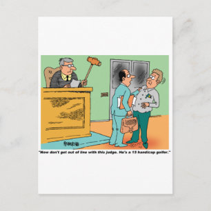 Carte Postale Le Juge Possède Un Gavel À Longtemps Manipulé