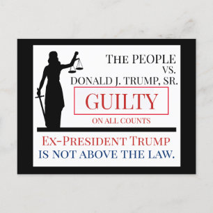 Carte Postale Le jugement de culpabilité de Trump contre les gen