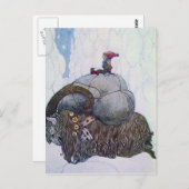 Carte Postale "Le Julbock" Chèvre de Noël de John Bauer (Devant / Derrière)