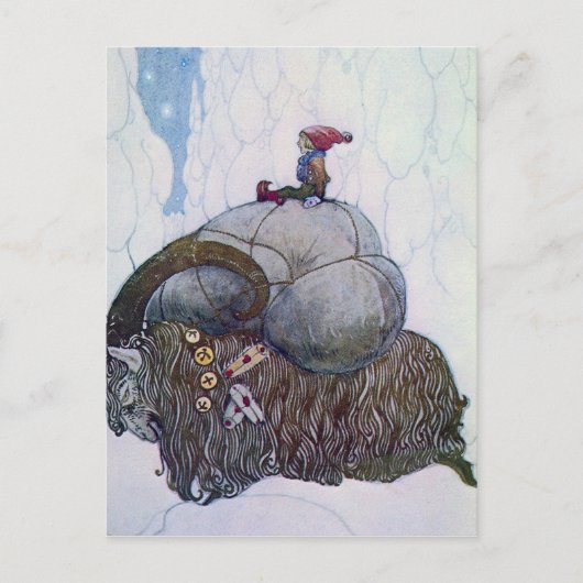 Carte Postale « Le Julbock » Chèvre de Noël par John Bauer (Devant)
