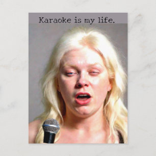 Carte Postale Le Karaoké est ma vie