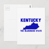 Carte Postale Le Kentucky, L'État Bluegrass (Devant / Derrière)