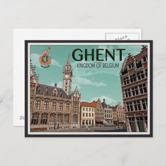 Carte Postale Le Korenmarkt - Gand (Devant / Derrière)