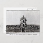 Carte Postale Le Labyrinthe de la Villa Pisani à Stra, après un (Devant / Derrière)
