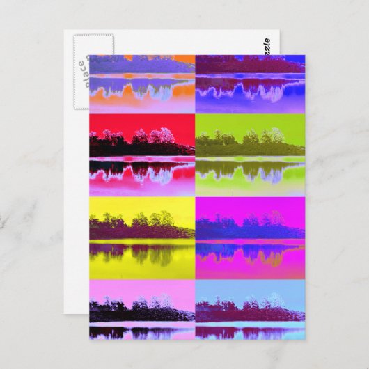 CARTE POSTALE LE LAC (Devant / Derrière)