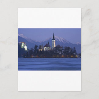 Carte Postale Le lac Bled à Dusk