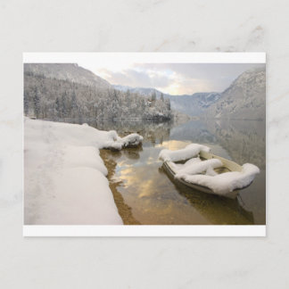 Carte Postale Le lac Bohinj en hiver, Slovénie