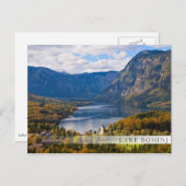 Carte Postale Le lac Bohinj en Slovénie en automne (Devant / Derrière)