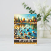 Carte Postale Le lac Catherine, Arkansas | Peinture Vintage (Debout devant)