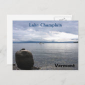 Carte Postale Le lac Champlain Vermont (Devant / Derrière)