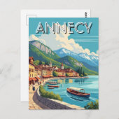 Carte Postale Le lac d'Annecy France (Devant / Derrière)