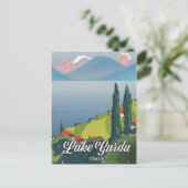 Carte Postale Le lac de Garde Italie poster Voyage (Debout devant)