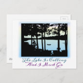 Carte Postale Le lac dit que je dois y aller (Devant / Derrière)