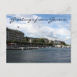 Carte Postale le lac geneva