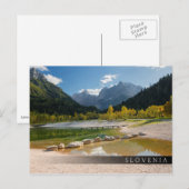 Carte Postale Le lac Jasna dans les Alpes slovènes à l'automne (Devant / Derrière)