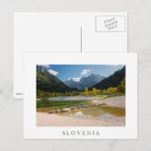 Carte Postale Le lac Jasna dans les Alpes slovènes à l'automne (Devant / Derrière)