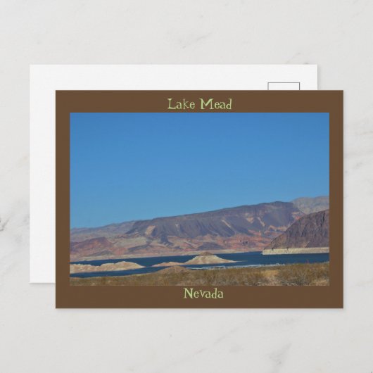 Carte Postale Le lac Mead Nevada (Devant / Derrière)