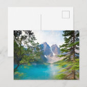 Carte Postale Le lac Moraine et la vallée des Dix Pics (Devant / Derrière)