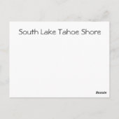Carte Postale Le lac Tahoe (Dos)