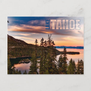 Carte Postale Le lac Tahoe en Californie au coucher du soleil