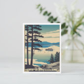 Carte Postale Le lac Winnipesaukee NH Quiet Lake Scene Graphisme (Debout devant)