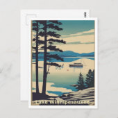 Carte Postale Le lac Winnipesaukee NH Quiet Lake Scene Graphisme (Devant / Derrière)