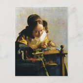 Carte Postale Le Lacemaker de Johannes Vermeer (vers 1670) (Devant)