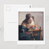 Carte Postale Le Lacemaker, Johannes Vermeer, 1669-1670 (Devant / Derrière)