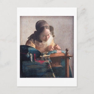 Carte Postale Le Lacemaker, Johannes Vermeer, 1669-1670