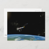 Carte Postale Le lanceur Atlas V541 en orbite. (Devant / Derrière)