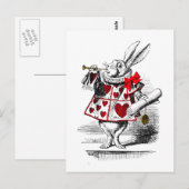 Carte Postale Le lapin blanc (Devant / Derrière)