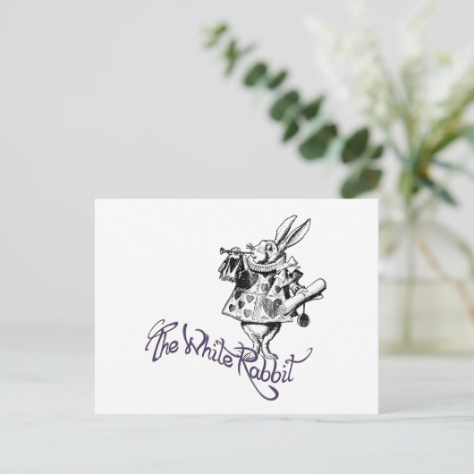 Carte Postale Le lapin blanc (Debout devant)