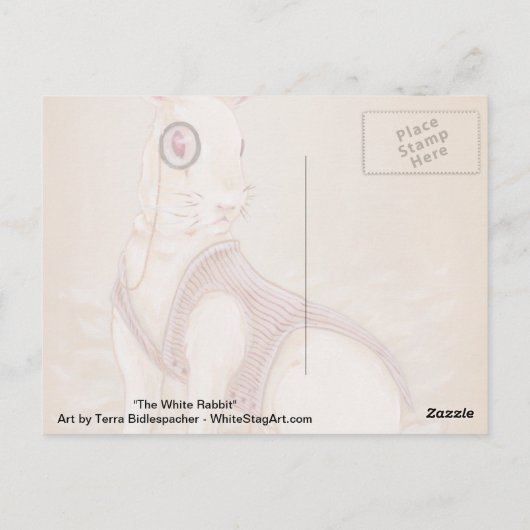 Carte Postale Le lapin blanc - Alice au pays des merveilles (Dos)