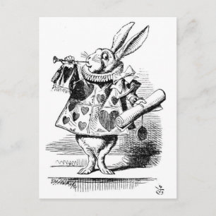 Carte Postale Le lapin blanc comme héraut