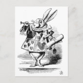 Carte Postale Le lapin blanc comme héraut (Devant)
