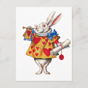 Carte Postale Le lapin blanc d'Alice au pays des merveilles
