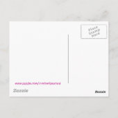 Carte Postale Le lapin blanc souffle la trompette (Dos)