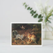 Carte Postale Le lapin rencontre l'écureuil (Debout devant)