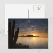 Carte Postale Le lever du soleil sur Isla Danzante dans le golfe (Devant / Derrière)