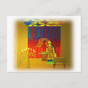 Carte Postale Le lieu saint du Tabernacle avec grand prêtre